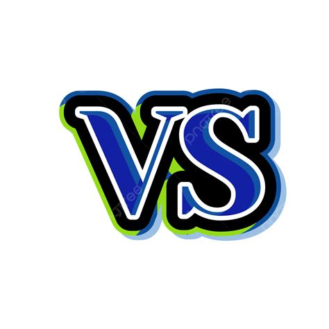 Ilustración Vectorial De Versus Batalla Color Azul Oscuro Con Sombra