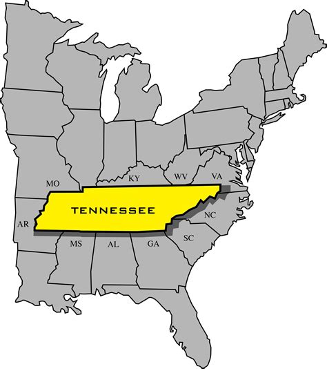 Map Of Tennessee And Surrounding States Sheri Dorolice
