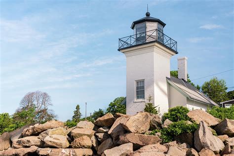 Bristol Ferry Lighthouse Bristol Township Rhode Island Photograph By