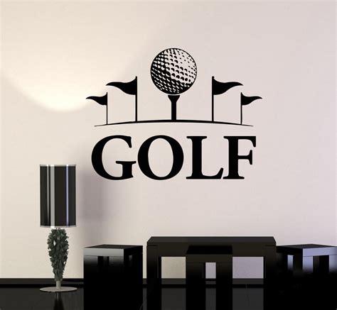 Wall Vinyl Decal Golf Club Art Mural English Sport Hobbies Stickers Un
