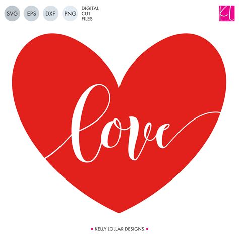 Free Love Heart SVG Cut Files - Kelly Lollar Designs