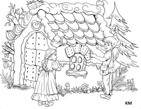 Sie kamen an ein häuschen von pfefferkuchen fein. Hansel und Gretel Malvorlagen (With images) | Coloring pages, Coloring pages for kids, Free ...