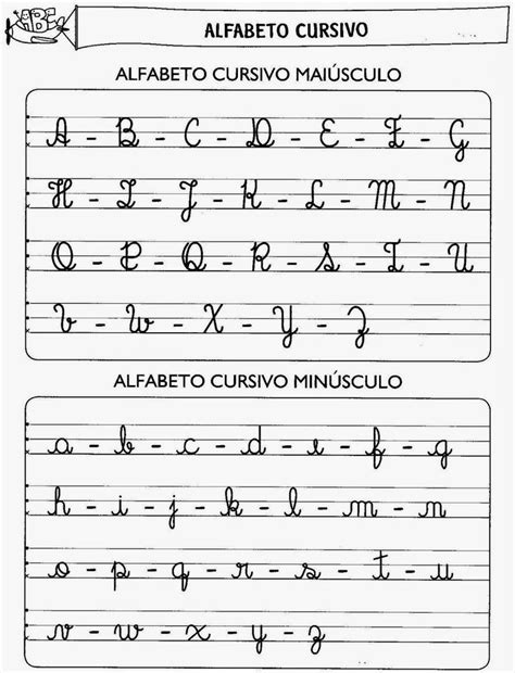 Resultado De Imagem Para Alfabeto Com Letra Cursiva Maiúscula E