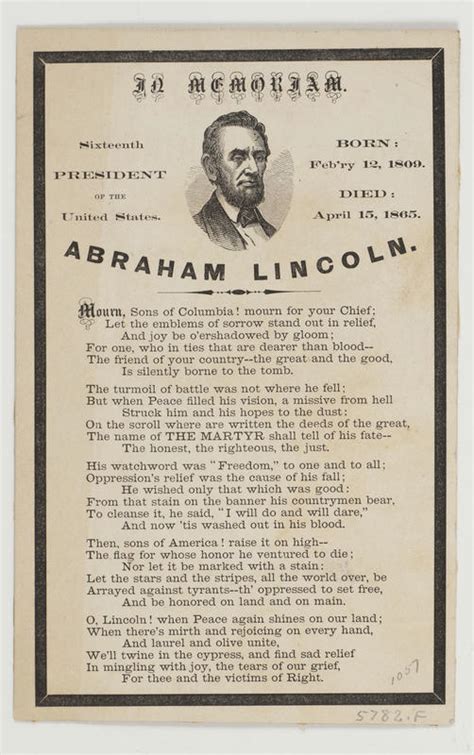 In Memoriam Abraham Lincoln Library Company Of Philadelphia Digital