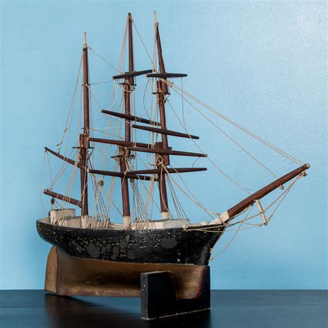 Early 20th Century Antique Model Ship From Denmark