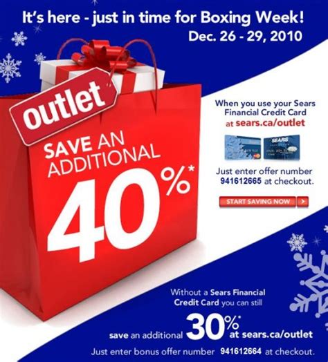 Sears Outlet Boxing Day Sale Save An Extra 40 When You Pay With A
