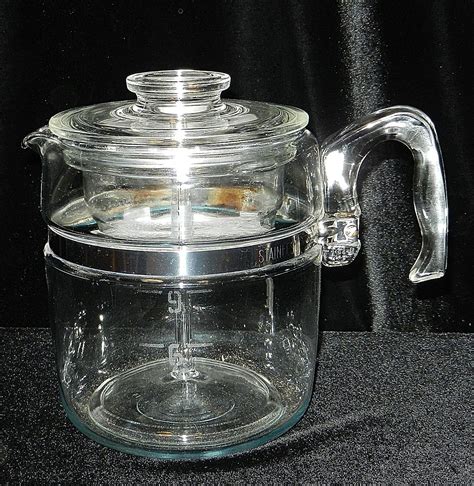 Vintage Pyrex Flameware 6 9 Cup Stove Top Coffee Pot Percolator Pyrex Vintage Percolator