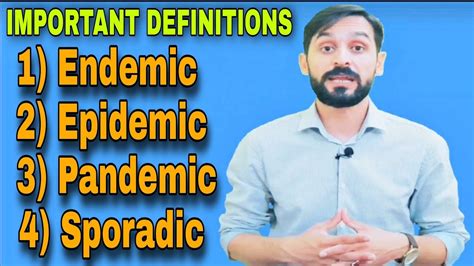 Important Definitions Endemic Epidemic Pandemic Sporadic