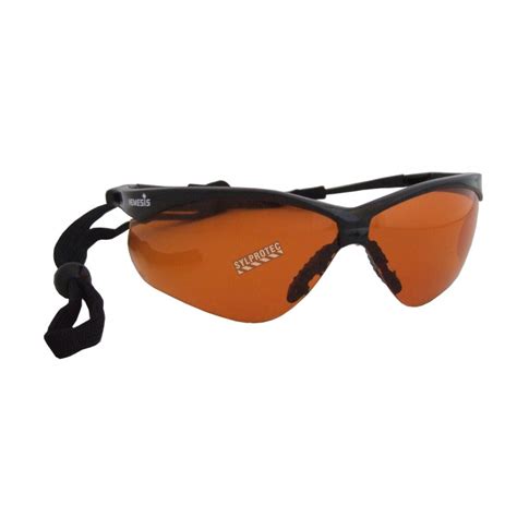jackson safety nemesis protective eyewear with copper blue block lens