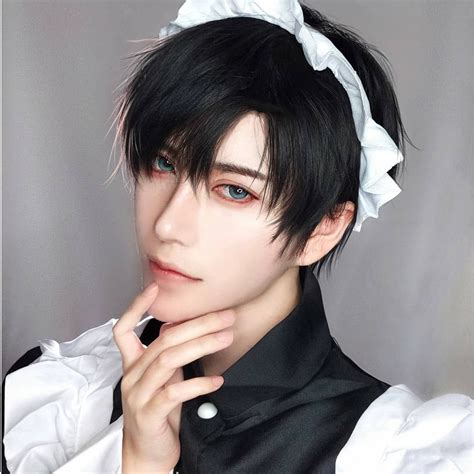 Emo Aesthetic Aesthetic People Maid Outfit Maid Dress Cosplay Boy
