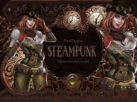 Steampunk Clip Art Victorian Steampunk Clipart Cosplay Etsy Clip