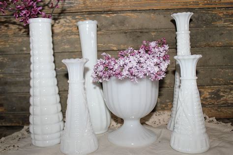 Vintage Milk Glass Collection Of 6 By Berryhills On Etsy