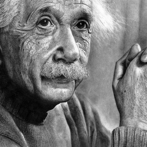 Einstein Dibujo A Lápiz Domestika