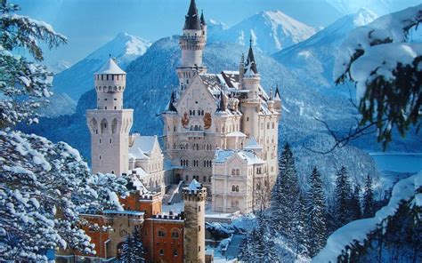 Neuschwanstein Castle In Winter Castles
