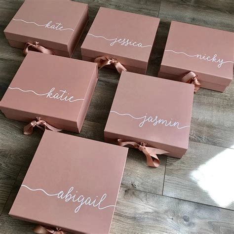 Personalized Rose Gold Bridesmaid Proposal T Box Will You Be My