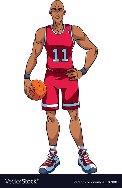 Basketball Player Cartoon Royalty Free Vector Image
