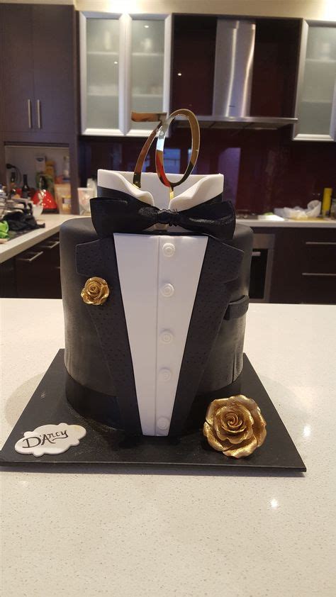 Tuxedo Cake Occasionalcakes By Josephine Elia 70th Birthday Cake