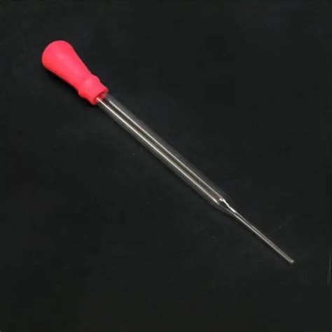 4pcslot L 90 250mm Ungraduated Glass Pipette Pipet Dropper With Red