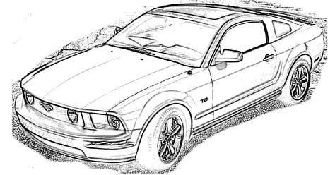 Adult Mustang Car Coloring Pages