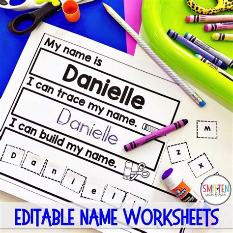 Editable Name Worksheets To Practice Reading Tracing And Writing Names