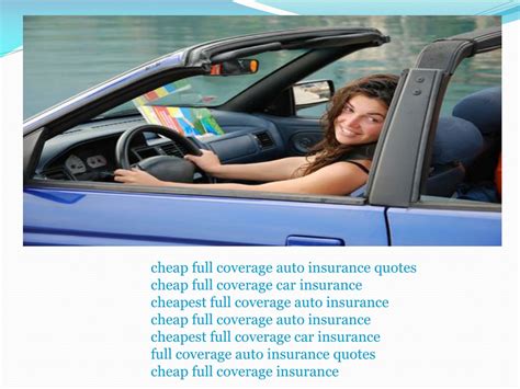 Ppt Cheap Full Coverage Auto Insurance Powerpoint Presentation Free
