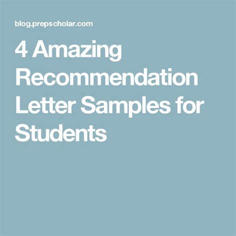 Recommendation letter for students applying to college. 4 Amazing Recommendation Letter Samples for Students ...