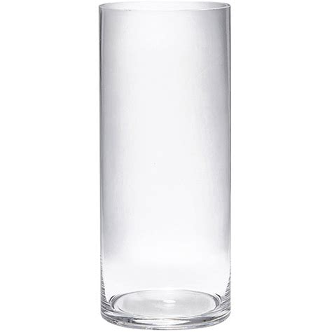40cm X 18cm Clear Glass Cylinder Vase Gl074