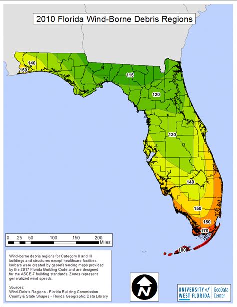 2010 Wind Maps Florida Wind Zone Map 2017 Printable Maps