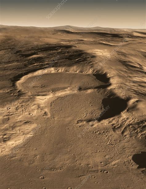 Martian Craters Satellite Image Stock Image C0069673 Science