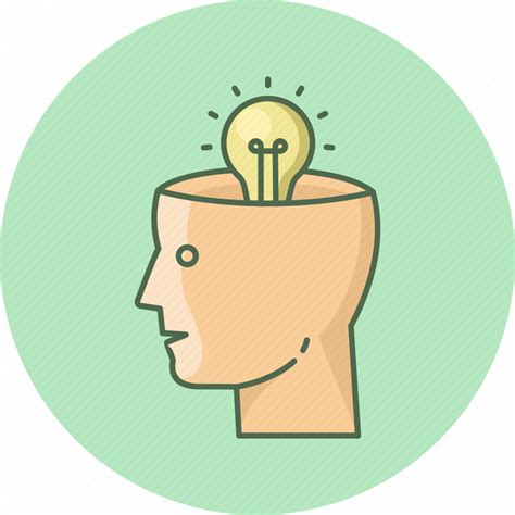 Brain Think Thought Bulb Head Mind Thinking Icon Download On