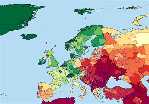 Map Of Europe Subdivisions A Map Of Europe Countries