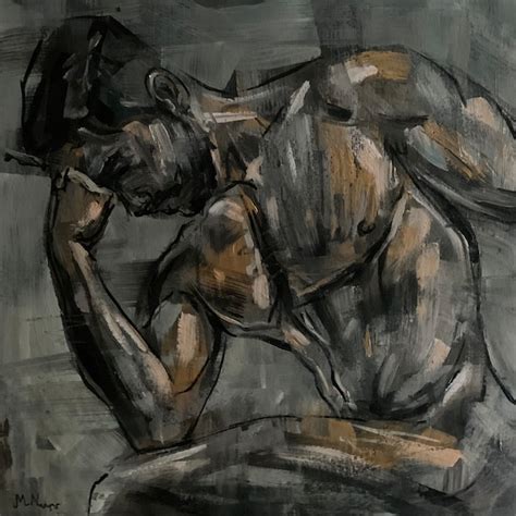 Acrylic Male Nude Art Etsy