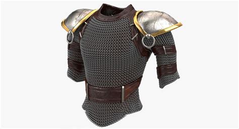 3d Chain Armour Chainmail Armor Armor Drawing Larp Armor