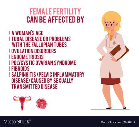 Poster Causes Female Infertility With Women Vector Image The Best