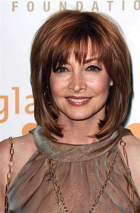 The richness and luster of the brown golden color enhances complexion. Bob Haircuts for Older Ladies | Bob Hairstyles 2018 ...