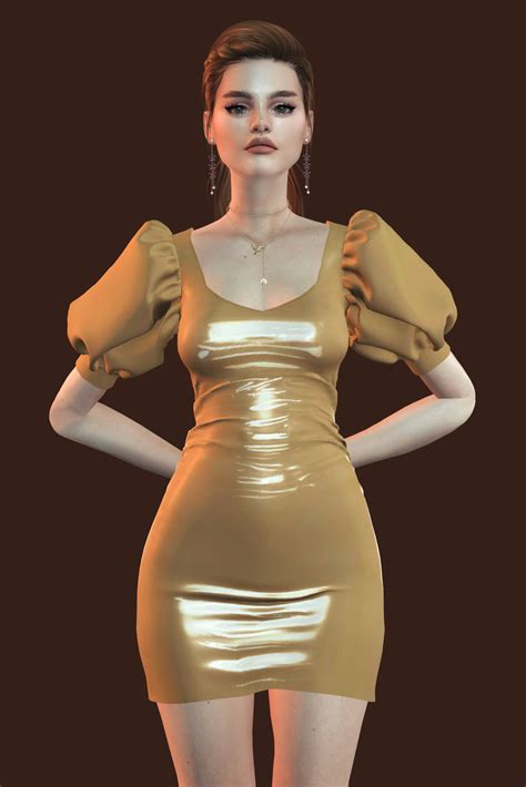 December Leather Dress At Astya96 Sims 4 Updates