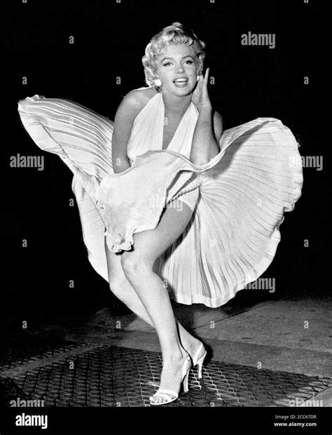 Marilyn Monroe With Billowing Skirt Iconic Shot Of The American Actress Taken In Whilst