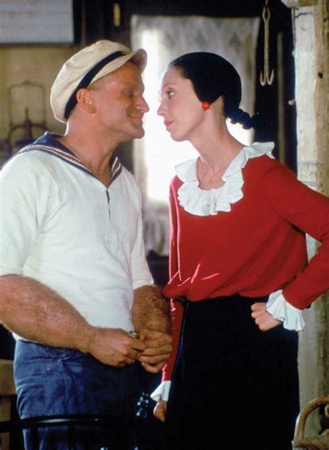 Robin Williams And Shelley Duvall On The Set Of ‘popeye In 1980 R