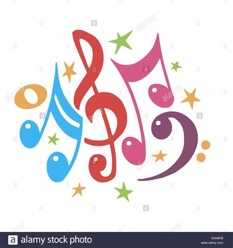Music Notes Color Abstract Musical Background Vector Stock Vector Art
