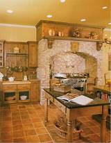 Kitchen Stove In Fireplace