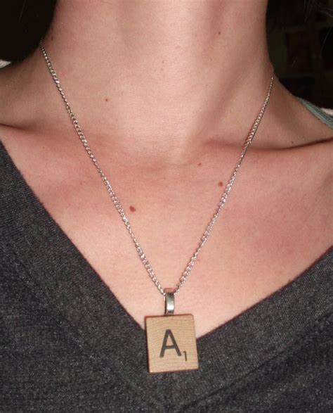 Upcycled Scrabble Tile Necklace A By Waterandairusa On Etsy 900