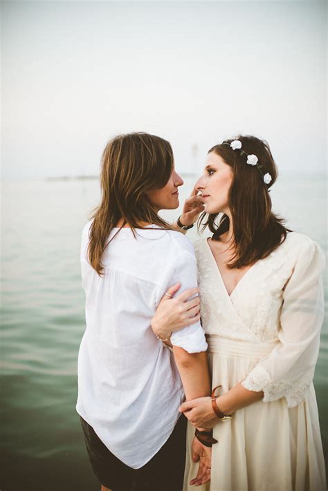 prevented from legal marriage italian lesbians have formal love photo session equally wed