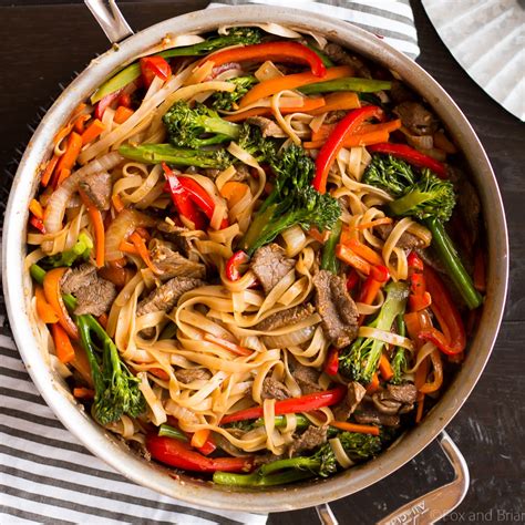 I threw this meal together after work one evening and it was delicious! Beef Noodle Stir Fry - Fox and Briar