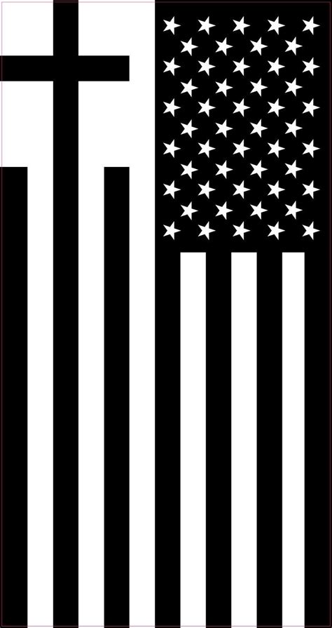 All black american flag 3x5 ft all black us flag, embroidered stars, sewn stripes, brass grommets nylon black flag, heavy duty usa flags for outdoor, durable & fade resistant us banner. 2.7inx5in Black and White Cross American Flag Vinyl ...