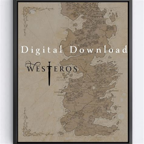 Westeros Map Etsy