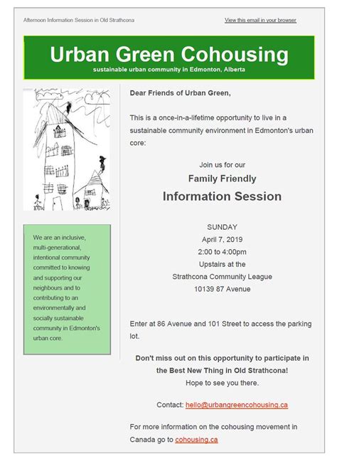 Urban Green Information Session April 7 2019 Strathcona Community League