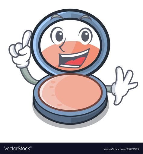 Finger Blush Is Isolated With The Cartoons Vector Image