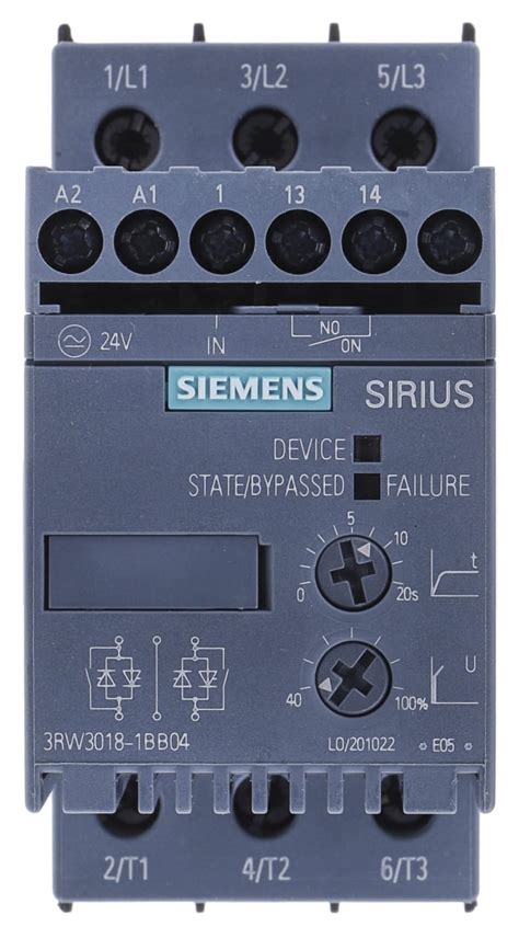 3rw3018 1bb04 Siemens Arrancador Suave Siemens Sirius 3rw30 176 A