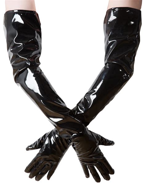 Shoulder Length Pvc Gloves Honour Latex Vanilla Kink