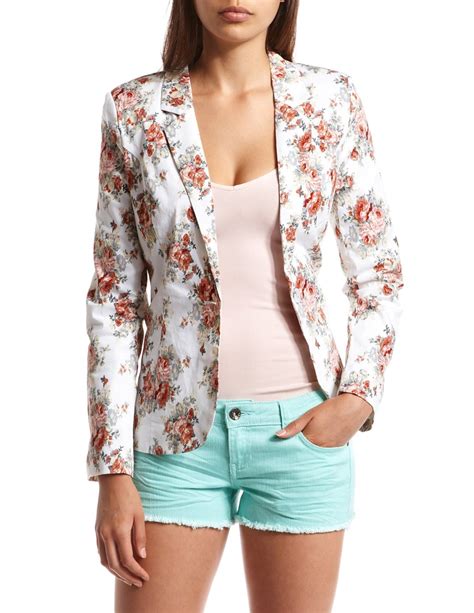 Long Sleeve Floral Blazer Clothes Floral Blazer Fashion Outfits